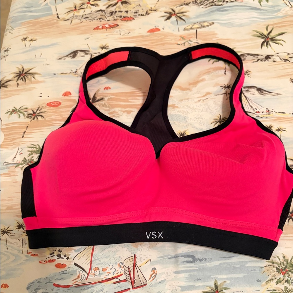 TWO Victoria's Secret Teal and Black Sports Bras